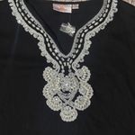 Quacker Factory Quacker Factrort Embroidered Scroll Accent Soft Knit Top Photo 2