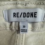 RE/DONE 70s Ultra High Rise Stove Pipe Jeans In Vintage White Size 30 NWT Photo 4