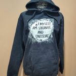 Beetlejuice "I Myself Am Strange And Unusual" black pullover hoodie sz L Size L Photo 0