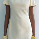 ZARA NWT ZW COLLECTION ECRU linen blend EMBROIDERED MINI DRESS size M Photo 0