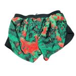 Under Armour  Womens M HeatGear Running Shorts Abstract Print Black Green Red Photo 2