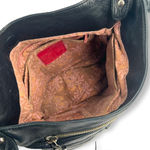 Hobo International Elaina II Genuine Leather Antique Flap Hobo Bag Silver Accent Black Photo 3