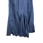 Denim Blue Sleeveless Fit & Flare Dress With Flowy Hem & Back Zipper Women's S Photo 5