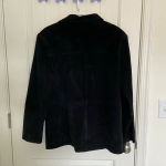 Vintage Middlebrook adult black leather zip jacket‎ padded shoulders — small Photo 4