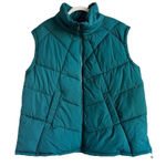 Nordstrom Teal Ocean Quilted Stand Collar Puffer Vest Women’s Size 2X NEW Photo 0