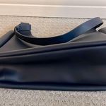 Neiman Marcus  Navy Blue Faux Leather Shoulder Bag Photo 4