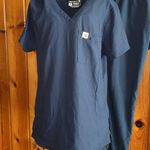 Carhartt Women's Modern Fit Tuck-In Top/Slim Leg Pant size SM/MD blue scrubs Photo 1