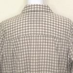 Lafayette 148  linen Button Down Shirt Gingham Plaid Size M Photo 6