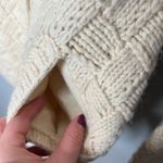 EXPRESS Vintage  womens cream & white button front cardigan Y2K alpaca size large Photo 6