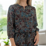 Rebecca Minkoff  Floral‎ Print Mini dress  Blue Short Casual Bohemian Chic Photo 0