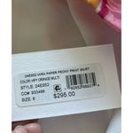 Milly  Mira Paper Peony Print Mini Skirt in Happy Orange Multi Size 6 Photo 6