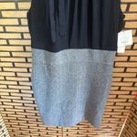 Liz Claiborne Liz‎ Claiborne Black And Gray Tie Neck Dress Size 8 Photo 3