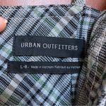 Urban Outfitters Isaac Plaid Romper Short Back Lace Up Grey Size Large Photo 4