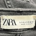 ZARA  Women's Gray Mid Rise Stretch Raw Hem Cropped Skinny Denim Jeans Size 8 Photo 3