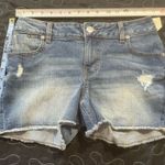 m jeans by maurices™ High Rise Ripped 3.5in Short Size 2 NWT Blue Photo 0