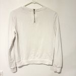 Armani Exchange AX Size Small White Multi Color Sequin Zip Back Sweatshirt Photo 4