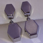 Sperry  Brand Elegant Vintage Silver Tone Retro Boho Geometric Earrings Photo 0