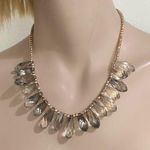 Ny Collection NY Signed Smoky Quartz Briolette Cut Teardrop Rose Gold-tone Beaded 18” Necklace Photo 2