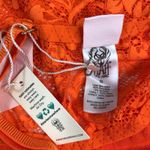 FREE PEOPLE X HAH Lace Bodysuit Sz S Burn Orange Feminine Party Resort Boho NWT Photo 11