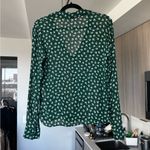 Reformation  Violet Crepe Blouse Rosemary Photo 6