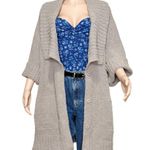 Barefoot Dreams CozyTwist Short Sleeve Sweater Coat, Beach Rock, 1X Photo 5