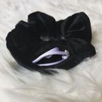 Handmade Black Velvet Zippered Scrunchie Photo 0