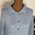 Reformation Belvedere baby alpaca oversized Henley sweater in blue size S Photo 6