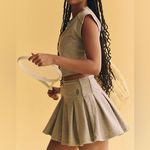 Free People Movement Gray Pleated Cotton Mini Skirt Set(Size Small) Photo 1