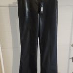 Elie Tahari  Noir Faux Leather Belted Pants Size 6 Photo 0