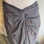 Rag and Bone  Grey Plaid Quiet Luxury Midi Skirt Photo 4