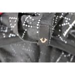 True Religion T-Shirt Large Black Allover Print Pima Cotton Short Sleeve Women Photo 6