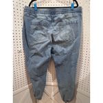 Lane Bryant  Denim Joggers Pants Light Wash Elastic Waist Drawstring Size 18 Photo 6