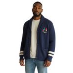 Ralph Lauren Polo VINTAGE 1991 Cross Flags Shawl Cotton Cardigan Women L Photo 9