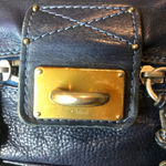 Chloé CHLOE Paddington Navy Blue Leather Tote Hand Bag w/ Padlock Photo 10