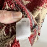 J Jill Sweater Southwestern Aztec Wool Cardigan Women Duster Boho Women’s Small Red Photo 6