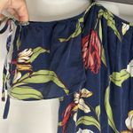 Amanda Uprichard  Romper‎ Womens Medium Navy Silk Floral Boho Print Cold Shoulder Photo 4