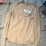 L'Agence  Women's Tan ribbed Top medium nwt Photo 8