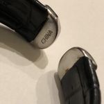 Mother of Pearl Look Classic Black Cuff Watch New Battery Wristwatch Photo 5