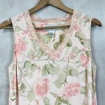 Norton Mcnaughton Norton Studio Womens Dress Linen Blend Sz Small Pink Floral Lace Cottage Coastal Photo 2