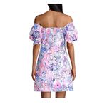 Lilly Pulitzer Keisha Prosecco Pink Make A Splash Puff Sleeve Stretch Dress Photo 2