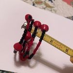 Women’s Stretchy Spiral Bracelet Bead Beaded Black /Red Handmade Red Photo 4