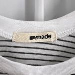 LAMade Black Stripe Sleeveless Ruched Knit‎ Dress Small New White Size XS Photo 4