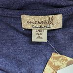One World  Navy Knit Top with Twist Accent NWT Size Small Dark Blue Top Photo 5