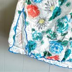 MM BOUTIQUE Gorgeous Floral Beach Swim Cover Up Size Small Blue Photo 4