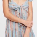 Free People One Maia Wrap Dress Women's Size Small Gauzy Striped Flowy #K13-1 Photo 0
