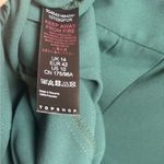 Topshop Dark Green Pleated Long Sleeve Button Up Structured Shirtdress US10 Photo 8