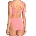 Robin Piccone  Women's Pink One Piece Swimsuit Size 8 Plunging Neckline Photo 1