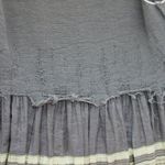 Max Studio  Slate Grey Light Yellow Stripe Sleeveless Scoop Smock Dress Small Photo 9