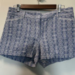 Loft Ann Taylor Embroidered Stitched Blue White Short Nautical Beach Vacation 6 Photo 0
