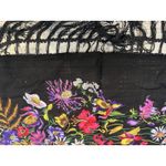 Vintage KASHMIR Scarf 100% Reine Wolle Handdruckt fringe MIT Viscose Fransen Photo 8